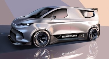 Ford Pro Electric SuperVan Sketch