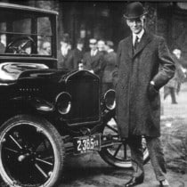 Henry Ford and c.1919 Model T