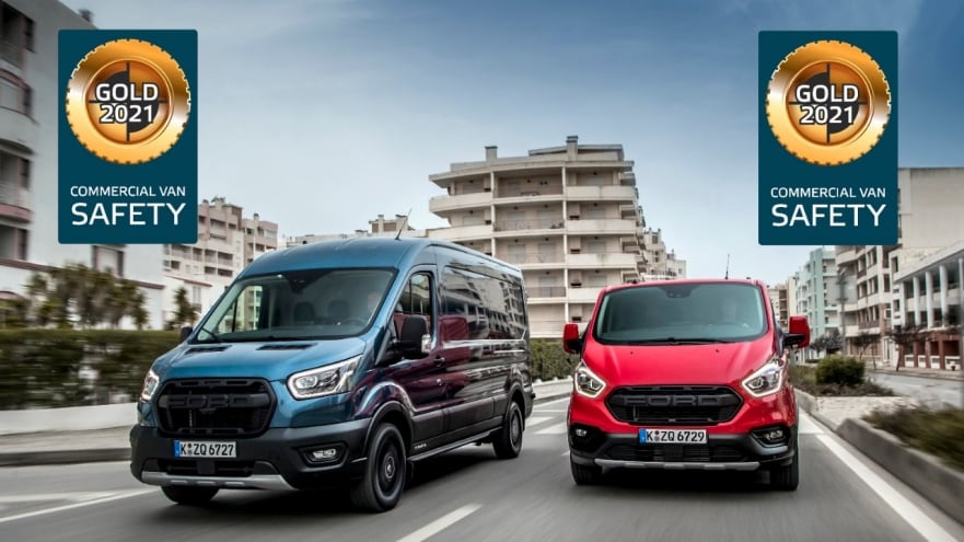 Ford Transit Custom Rated Gold by Euro NCAP for its Advanced Driver Assistance Systems