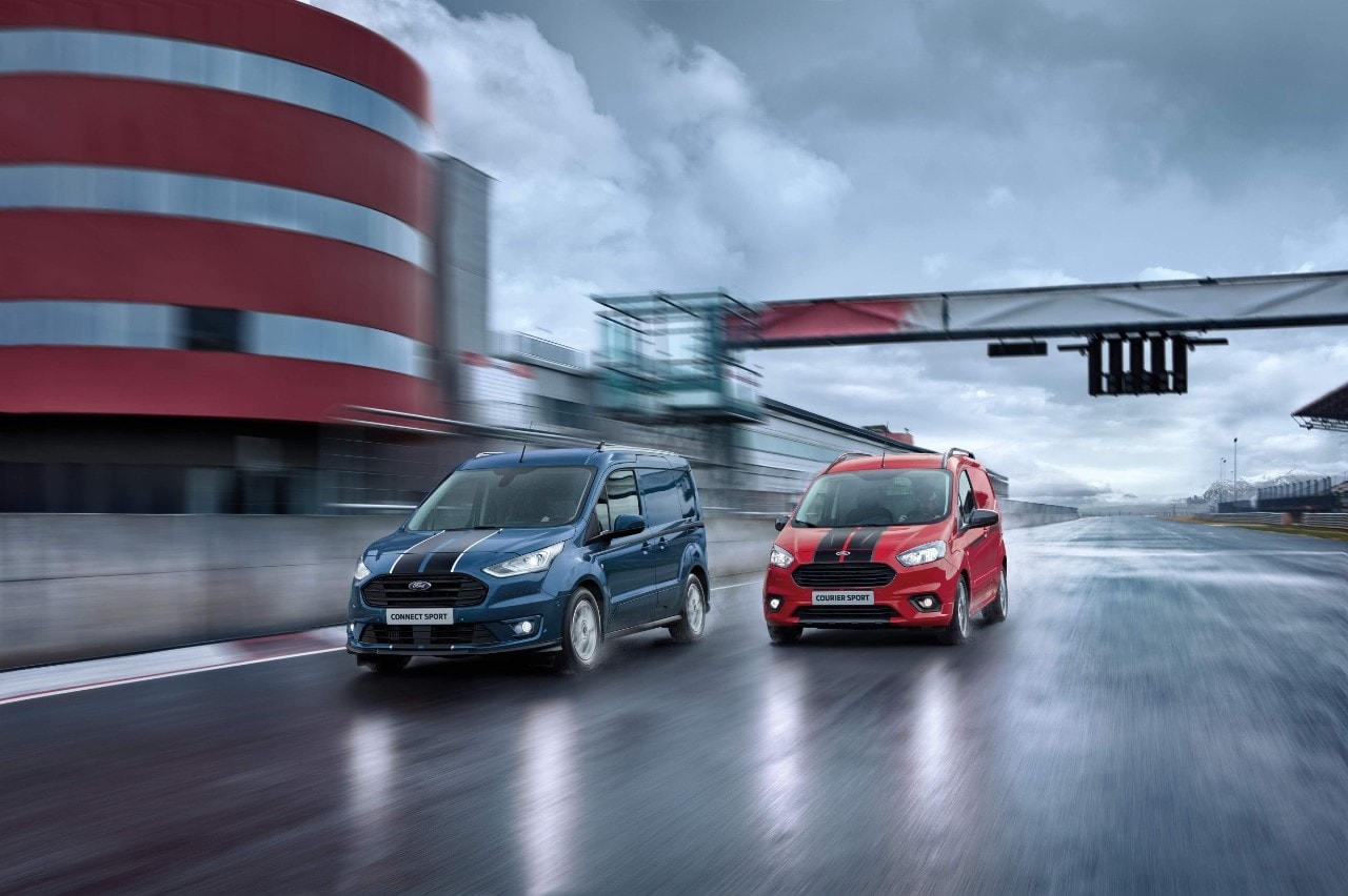 Ford-Nutzfahrzeuge: Die drei Baureihen Courier, Connect und Custom auch als „Sport“-Varianten