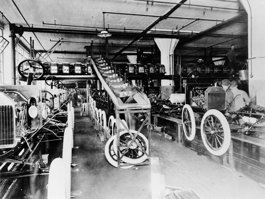 Ford introduced the moving assembly line in #3