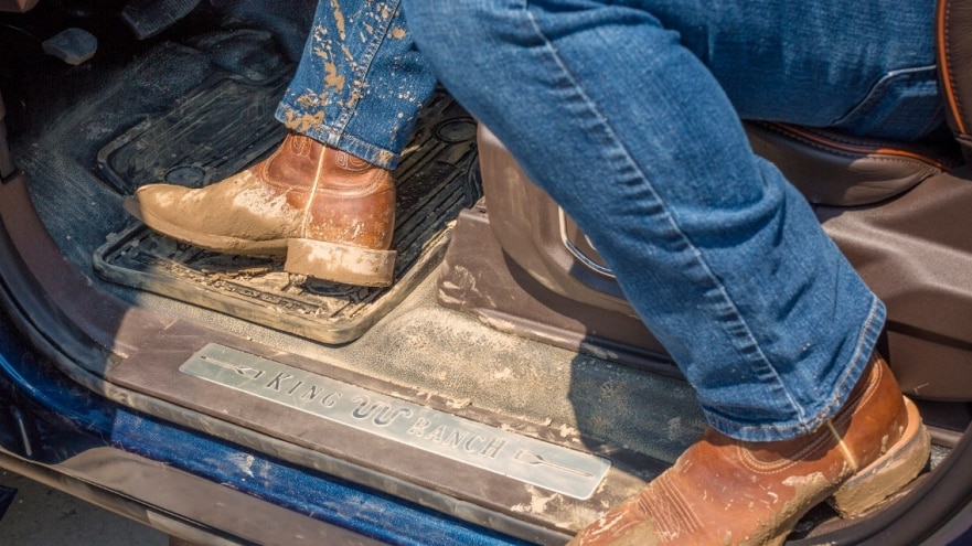 A Tuxedo with Work Boots: All-New Ford F-Series Super Duty King Ranch, Platinum Offer Premium Vinyl Flooring Option