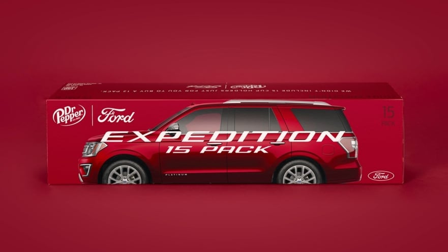 Bigger, Better and Filled with Dr Pepper: New Partnership with Ford Creates 15-Pack to Fill Each Expedition Cupholder